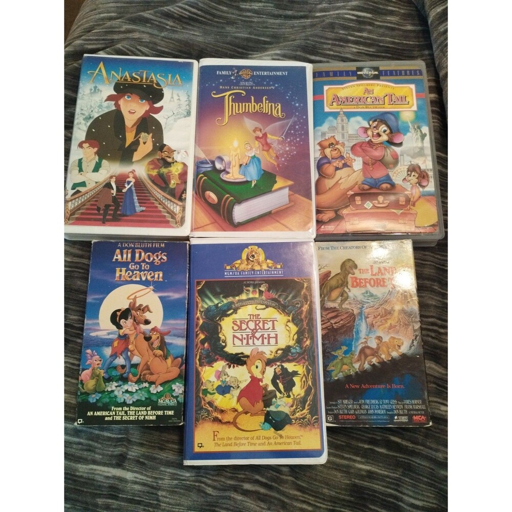 Don Bluth Animated Movies Lot of 6 - See Description